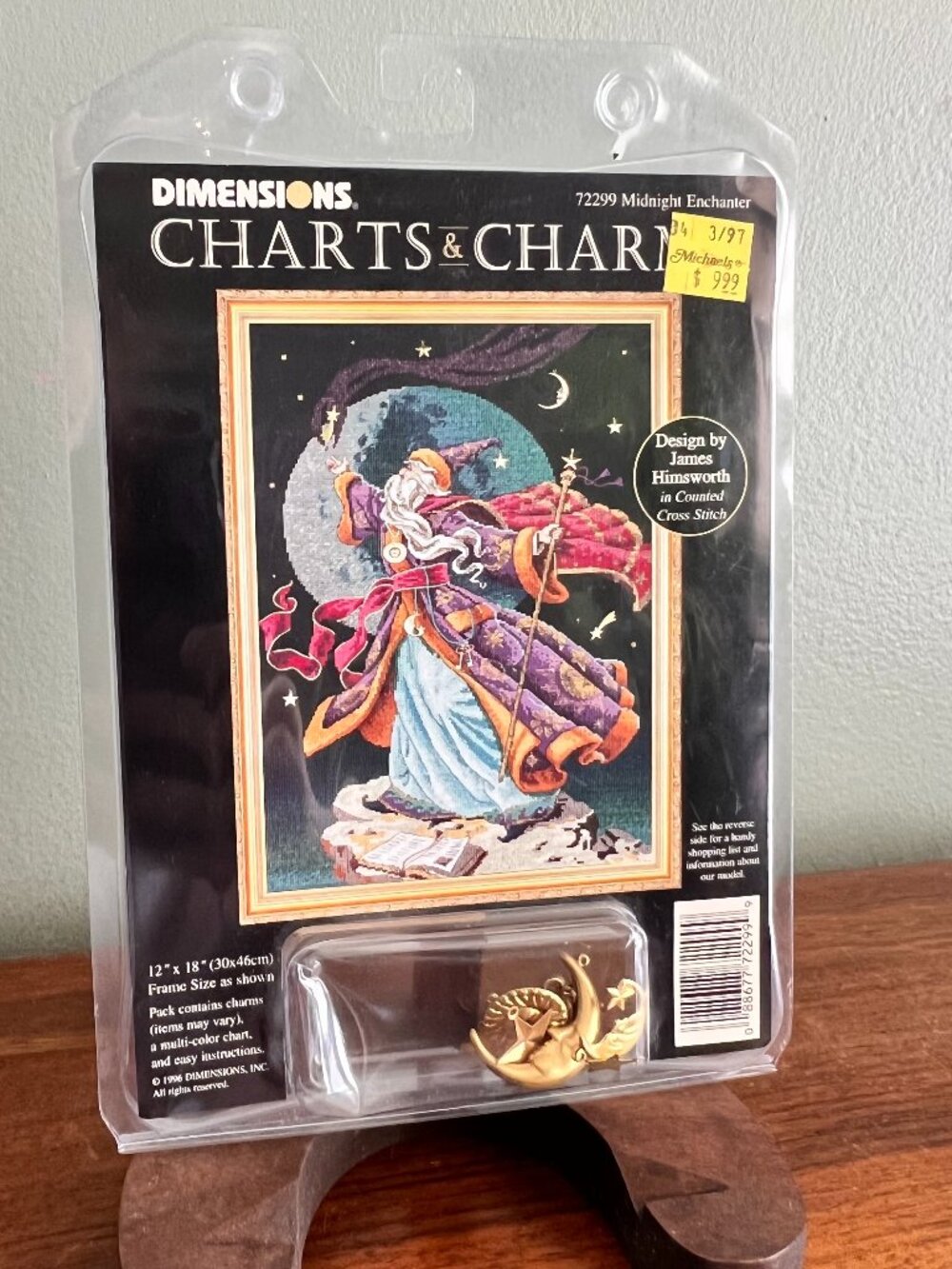 NEW  Dimensions Charts & Charms MIDNIGHT ENCHANTER #72299 Wizard 1996